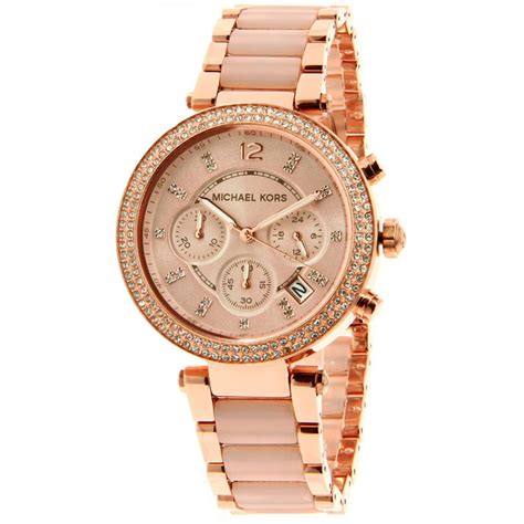 montre michael kors femme rose|michael kors black watches women.